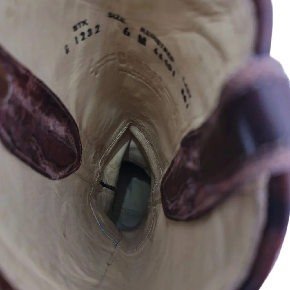 Corral Cowgirl Women's 6M Tall Brown Gray Studded Leather Cowboy Western Boots - Picture 13 of 14